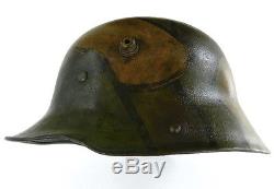 WW1 German M. 16 Steel Helmet (Mod. 1916 Stahlhelm) Camouflaged Shell ET 64