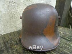 WW1 German Model 18 Cammo. Steel Helmet