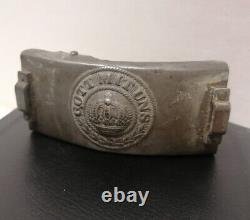 WW1 German Prussian Telegraphist Steel Belt Buckle Rare Original