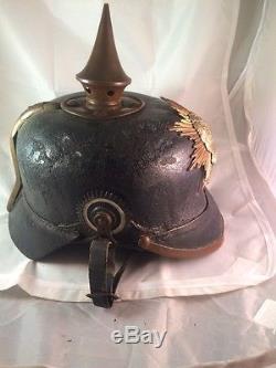 WW1 German Spiked Pickelhaube Military Helmet