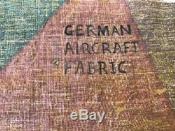 WW1 German aircraft fabric remnant, printed Tarnstoff or lozenge linen