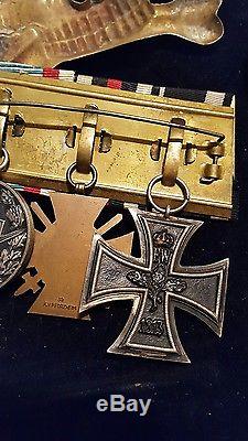 Ww1 Imperial German Iron Cross Prussian Hussars Totenkopf Medal Group Ek1 Ek2