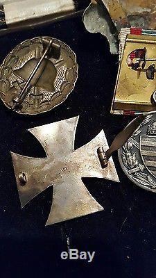 Ww1 Imperial German Iron Cross Prussian Hussars Totenkopf Medal Group Ek1 Ek2
