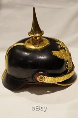 WW1 Imperial German Baden Reserve Officers Picklehaube with Trichter and Case