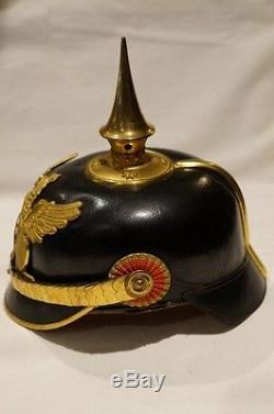 WW1 Imperial German Baden Reserve Officers Picklehaube with Trichter and Case