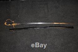 WW1 Imperial German Cavalry Sabre Lionhead Sword with Scabbard