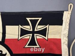 WW1 Imperial German Kaiserliche Marine Reichskriegsflagge Naval 35 Flag, 1970s