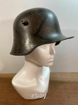 WW1 Imperial German M-16 Camouflaged Steel Combat Helmet