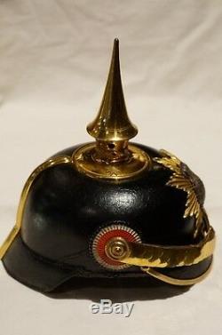 WW1 Imperial German Saxon Officers Picklehaube with Trichter and Storage Case