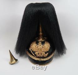 WW1 Imperial German pickelhaube helmet with parade plume Prussian Officer soldier