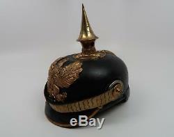 WW1 Imperial German pickelhaube helmet with parade plume Prussian Officer soldier