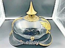 WW1 Imperial German pickelhaube spike helmet. 58th rgmt Searchlight oper. 1916