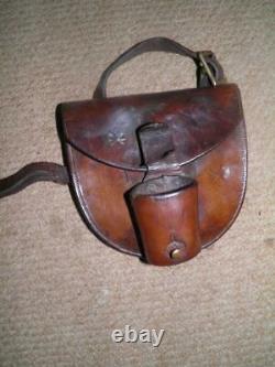 WW1 Leather Cavalry Sword Frog Horse Shoe & Nail Travelling Pouch. D MASON 1900