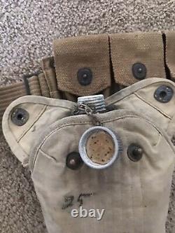 WW1 M1910 Cartridge Belt, Canteen Withcover And M1910 First Aid Pouch