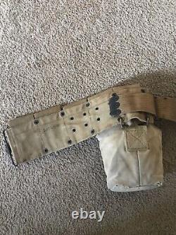 WW1 M1910 Cartridge Belt, Canteen Withcover And M1910 First Aid Pouch