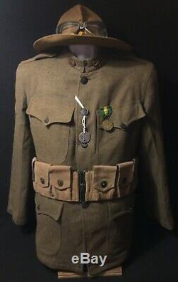 WW1 M1917 SPEC 1268 Cavalry PFC Service Uniform M Co, 8th Cavalry Regiment