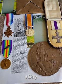 Ww1 Military Cross Killed In Action Casualty Medal Group