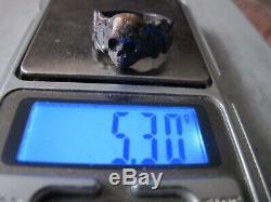 WW1 Military Germany Silver Skull Ring
