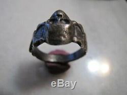 WW1 Military Germany Silver Skull Ring