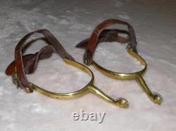 WW1 Military Officers Brass Swan Neck Rowel Boot Spurs By'Maxwell London