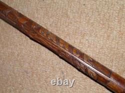 WW1 Military Royal Air Force 1918 Drill Cane/Walking Stick With Brass Top 86cm