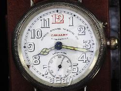 WW1 Military Sterling Silver Borgel Anglo Swiss Co Cavalry Trench Watch