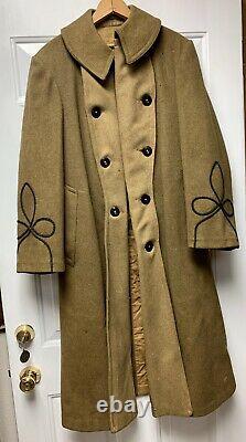 WW1 OFFICERS OVERCOAT-CUSTOM REFINEMENTS-Probably In France NICE ONE