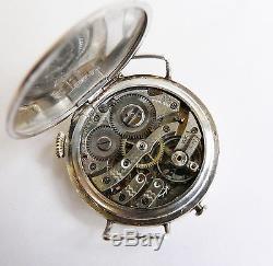 WW1 Officer's silver trench watch 1916. George Stockwell hunter case