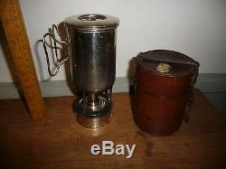 WW1 Officers Campaign Stove / Officers compact Trench cooker in Leather case