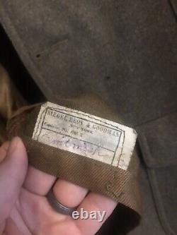 WW1 Original 1918 US Army Doughboy Soldier Army Wool COAT TUNIC-named