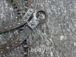 WW1 Original French Hand Chain Saw & Pouch Peugeot Freres Made