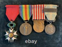 WW1 Original set French Military Medals 1914-1918 War & Colonial Africa pre war