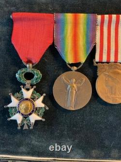 WW1 Original set French Military Medals 1914-1918 War & Colonial Africa pre war