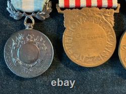 WW1 Original set French Military Medals 1914-1918 War & Colonial Africa pre war