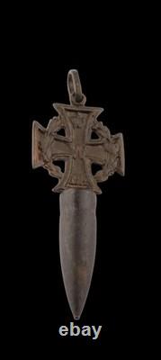 WW1 Pendant for Necklace WWI Bullet Trench Art Central Europe Unique Antique