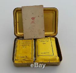 WW1 Princess Mary Tin with Contents Cigaretes and Tobacco 1914 1915