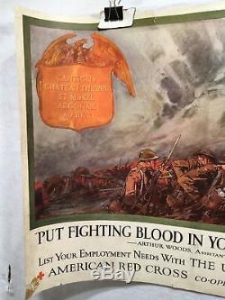 WW1 Put Fighting Blood in Your Business Propaganda Poster (19 X 28) 1918