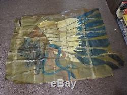 Ww1 Rare French / USA Aircraft Fabric Escadrille Lafayette Red Indian