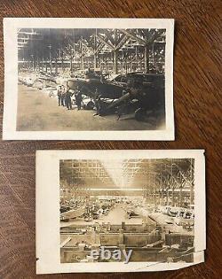 WW1 Rare 5x7 Photographs Captured German Airplane Factory US World War One