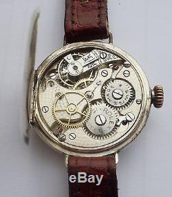 WW1 Rolex Officer's trench watch. Silver 1914