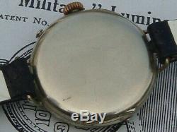 WW1 Royal Marines RM vintage Military Trench watch full Hunter case serviced VGC