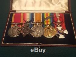 WW1 Royal Navy British Worcestershire Romania Medals Commander W. A. Thompson