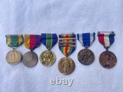 WW1 Spanish American War Mexican Border Identified Serial Num. Medals NY Captain