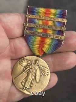 WW1 Spanish American War Mexican Border Identified Serial Num. Medals NY Captain