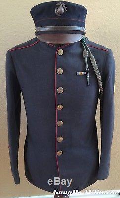 WW1 USMC Dress Blue Blouse NAMED to Cpl. Harry J. Reed 43rd Co. 5th Regt. A. E. F