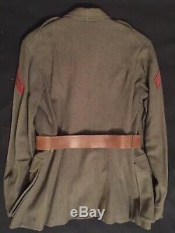 WW1 USMC P1920(M) Enlisted Winter Service Coat RARE MODIFIED STANDING COLLAR