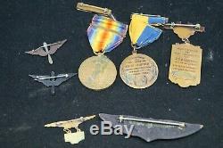 WW1 US AEF USAS Named Medals & Named Pilot Dallas Wings by Bailey Banks & Biddle