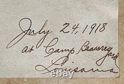 WW1 US ARMY 38th INF DIV. SOLDIER CAMP BEAUREGARD PHOTO POSTCARD RPPC JULY 1918