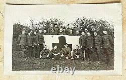 WW1 US ARMY MEDICAL CORPS SOLDIERS + OFFICERS in FRANCE PHOTO POSTCARD RPPC 1917