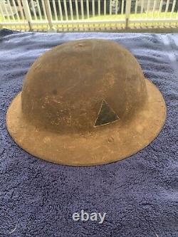 WW1 US ARMY NY 27th INFANTRY DIVISION M1917 HELMET BRODIE DOUGHBOY